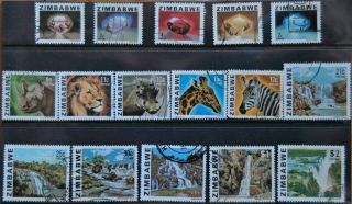 Zimbabwe 1980,  Ist Definitive Issue,  Gemstones,  Animals And Waterfalls,  Fu