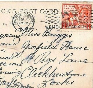 Gb Postcard British Empire Exhibition 1924 {samwells - Covers} Gg185
