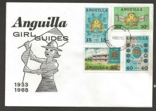 1968 Anguilla Scout 35th Anniv Girl Guides Fdc