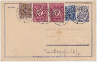 Germany Dr 1923 (14.  6) P.  St.  Inflat.  Card P 148 Uprat.  Amberg Incl.  Mi 199 (2) Corr.  Rate