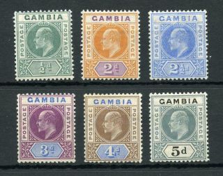 Gambia 1904 - 06 Values To 5d Sg57/63 (exc 1d) Fine Mm Cat £103