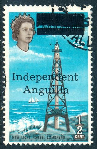 Scott 1/sg 1,  1/2c 1967 Independent Anguilla Overprint,  F Fresh