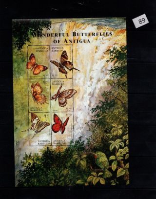 // Antigua & Barbuda - Mnh - Nature - Plants - Butterflies