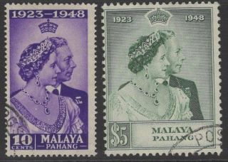 Malaya Pahang Sg47/8 1948 Silver Wedding Fine