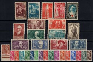 P123663/ France Stamps – Lot 1938 - 1939 Mnh / Mh 149 E