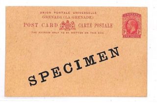 Gg190 Grenada Specimen Postal Stationery Postcard {samwells - Covers}