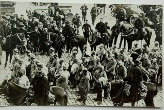 World War 1 Real Photo Picture Post Card German Prisoners Of War In Belgium