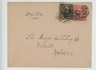 Mr Fancy Cancel Registered York Waterville Maine 1897 Cvr 2762