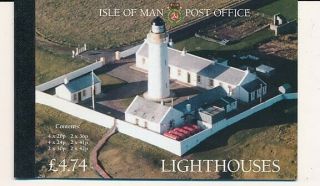D003857 Isle Of Man Prestige Booklet Mnh Lighthouses