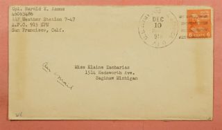 Prexie 1946 Apo 915 Christmas Island Airmail To Usa