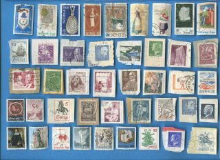 Sweden Postage Stamps 1960 - 1979 200 Different On And Off Paper [sta2414]