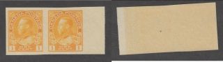 Mnh Canada 1 Cent Kgv Admiral Imperforate Pair 136 (lot 15735)