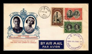 Dr Jim Stamps Royal Visit King George Queen Elizabeth Fdc Canada Cover
