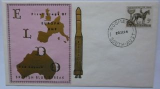 Australia Space Cover 1964.  Eldo Rocket " Europa 1 F2 " Launch Blue Streak Woomera