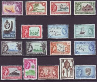 Solomon Islands 1956 Sc 89 - 105 Mh Set