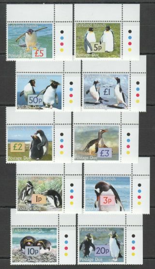 S1241 2005 Falkland Islands Birds Penguins 9 - 18 Michel 47 Euro Big Set Mnh