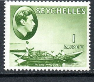 Seychelles Gvi 1938 1r Green