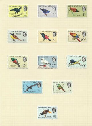 British Honduras 1962 Bird Set