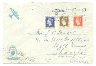 Netherlands 1948 Registered Cover To China - Shanghai - Fine - - @36
