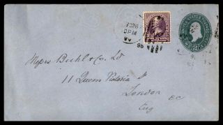 Us 3c Uprated Issue 1896 Commercial Cover To London England Arrival