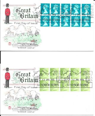 1976 (14 July) 65p And 85p Booklets With Windsor Handstamp