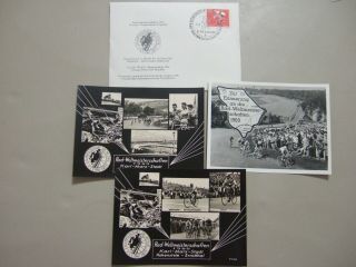World Cycling Championship Germany 1960 Special Cover,  Three Post Cards