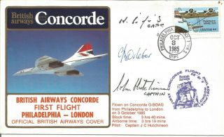 British Airways Concorde First Flight Philadelphia - London Signed Fdc.  Bn573