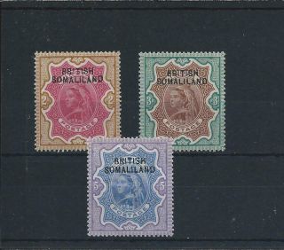 Somaliland 1903 2r,  3r & 5r Values All Fine Mm Sg 11/13 Cat £110