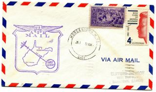 Lake Central Airlines First Flight Morgantown West Virginia - Charleston Wv 1961