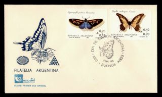 Dr Who 1985 Argentina Butterfly Fdc Pictorial Cancel C126187