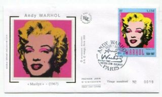 D276274 Paintings Marilyn By Andy Warhol France Fdc