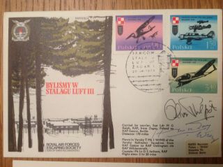Raf Fdc - Stalag Luft Iii - Great Escape / Wooden Horse Ww2 - Signed 2 Escapers