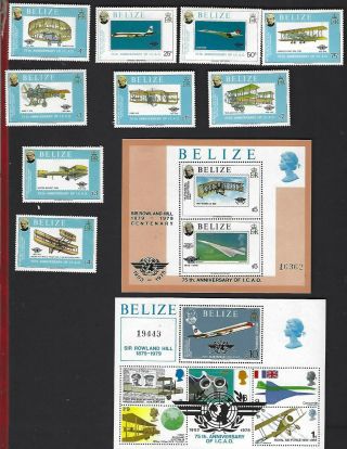 Belize Sc 440 - 8 449 - 50 Sheets (1979) Complete Mh