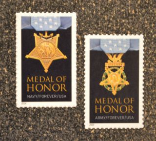 2014usa 4822a - 4823a Forever Medal Of Honor - Korean War Navy & Army - Singles