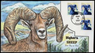 Collins Handpainted Fdc Bighorn Sheep: (5/14/2007)