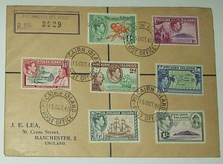 Pitcairn 1940 George Vi First Day Cover ½d To 1 Shilling