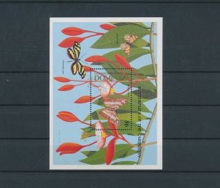 Lk65086 Dominica Insects Bugs Flora Butterflies Good Sheet Mnh