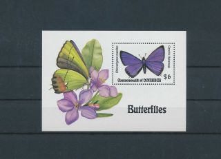 Lk65081 Dominica Insects Bugs Flora Butterflies Good Sheet Mnh