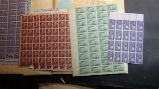 US Face stamp selection in 2 volume sheet files loaded w/ 1 - 4 cent 4