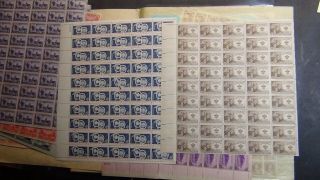 US Face stamp selection in 2 volume sheet files loaded w/ 1 - 4 cent 5