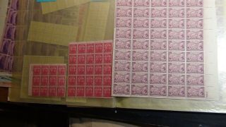 US Face stamp selection in 2 volume sheet files loaded w/ 1 - 4 cent 6