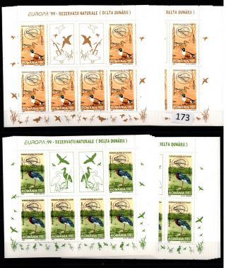 /// Romania - Mnh - Europa Cept 1999 - Nature - Birds - 10 Sheets - 60 Sets