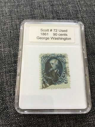 Scott 72 1861 George Washington 90 Cent Stamp