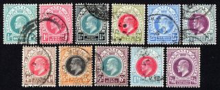 Natal 1902 - 1903 Group Of 11 Stamps Gibbons 127 - 136,  138 Used/mng Cv=74£