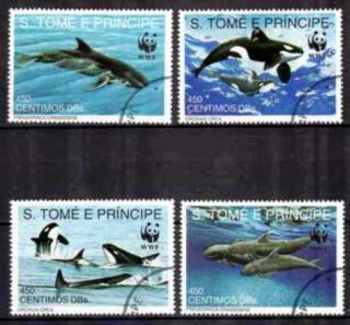 St Thomas & Prince 1992 Animals Wwf (44) Yvert N° 1080 In 1083 Obliterated