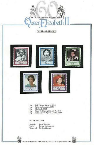Falkland Islands 1986 Set - The Queen 