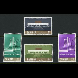 Zambia 1966 - 67 University & Assembly Buildings.  Sg 118 - 119,  120 - 121.  Fu.  (wb996)