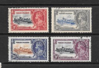 1935 King George V Silver Jubilee Set Sg103 To Sg106 Fine Virgin Islands