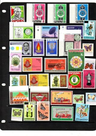 A Selection Of Unmounted Stamps From Guyana