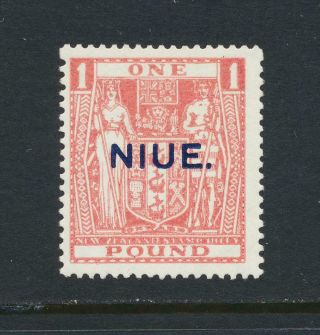 Niue 1931,  £1 Postal Fiscal,  Vf Mlh Sg 54 Cat£75 (see Below)